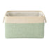 LGCASL Fabric Storage Box, Fabric Storage Box, Storage Basket with Handles and for Clothes Shelves Closet Wardrobe Home Wear and Reinforced, Light Gray S(12.2×5.1×8.2Inch) L16.4×7.8×12.5inch) Light Green
