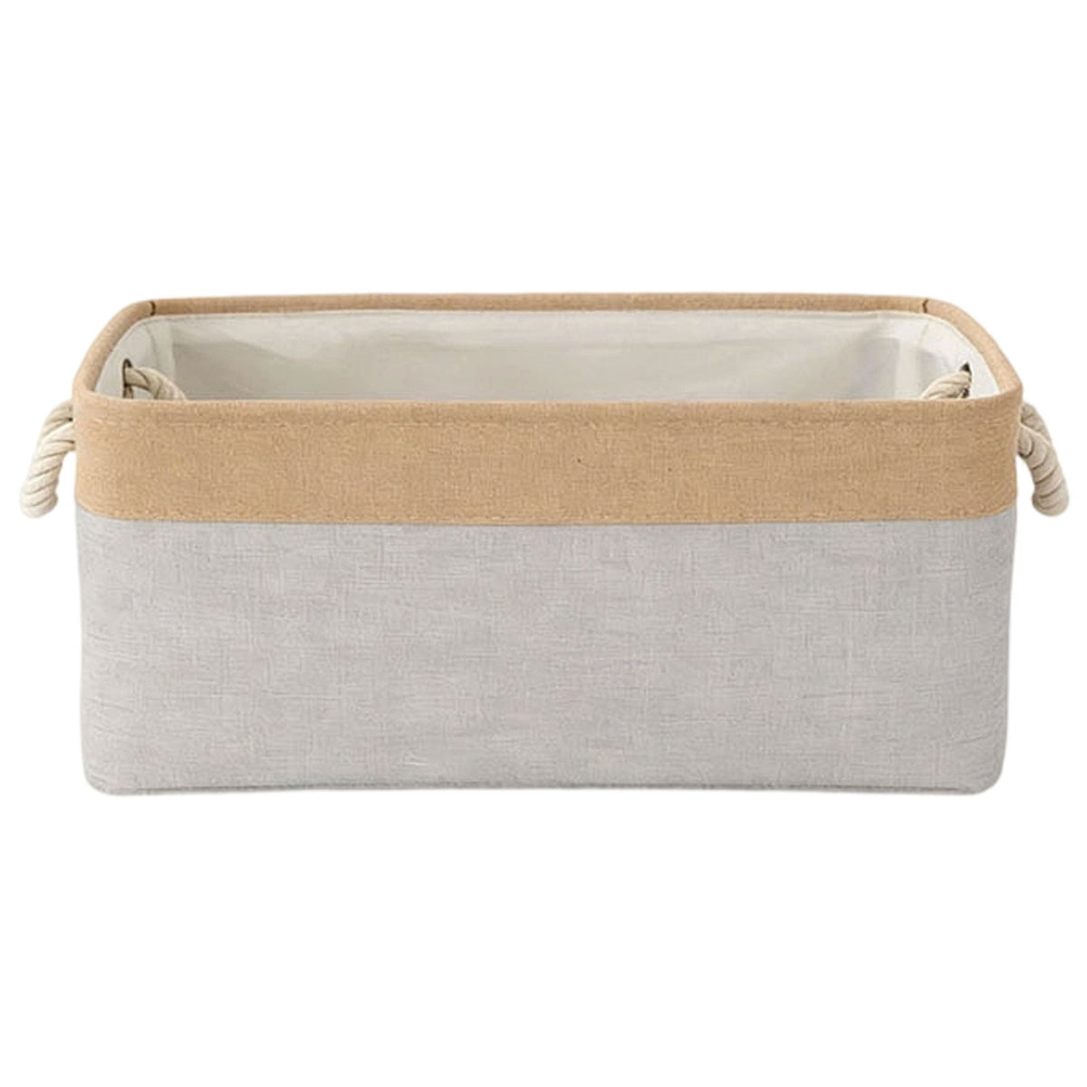 LGCASL Fabric Storage Box, Fabric Storage Box, Storage Basket with Handles and for Clothes Shelves Closet Wardrobe Home Wear and Reinforced, Light Gray S(12.2×5.1×8.2Inch) L(16.4×7.8×12.5inch) Light gray