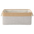 LGCASL Fabric Storage Box, Fabric Storage Box, Storage Basket with Handles and for Clothes Shelves Closet Wardrobe Home Wear and Reinforced, Light Gray S(12.2×5.1×8.2Inch) L(16.4×7.8×12.5inch) Light gray
