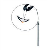 LGCASL Pet Chew Toys Clearance! Teasing Stick Replaces the Head Swallow Model Retractable Teasing Artifact with Bell Interactive Toy Black