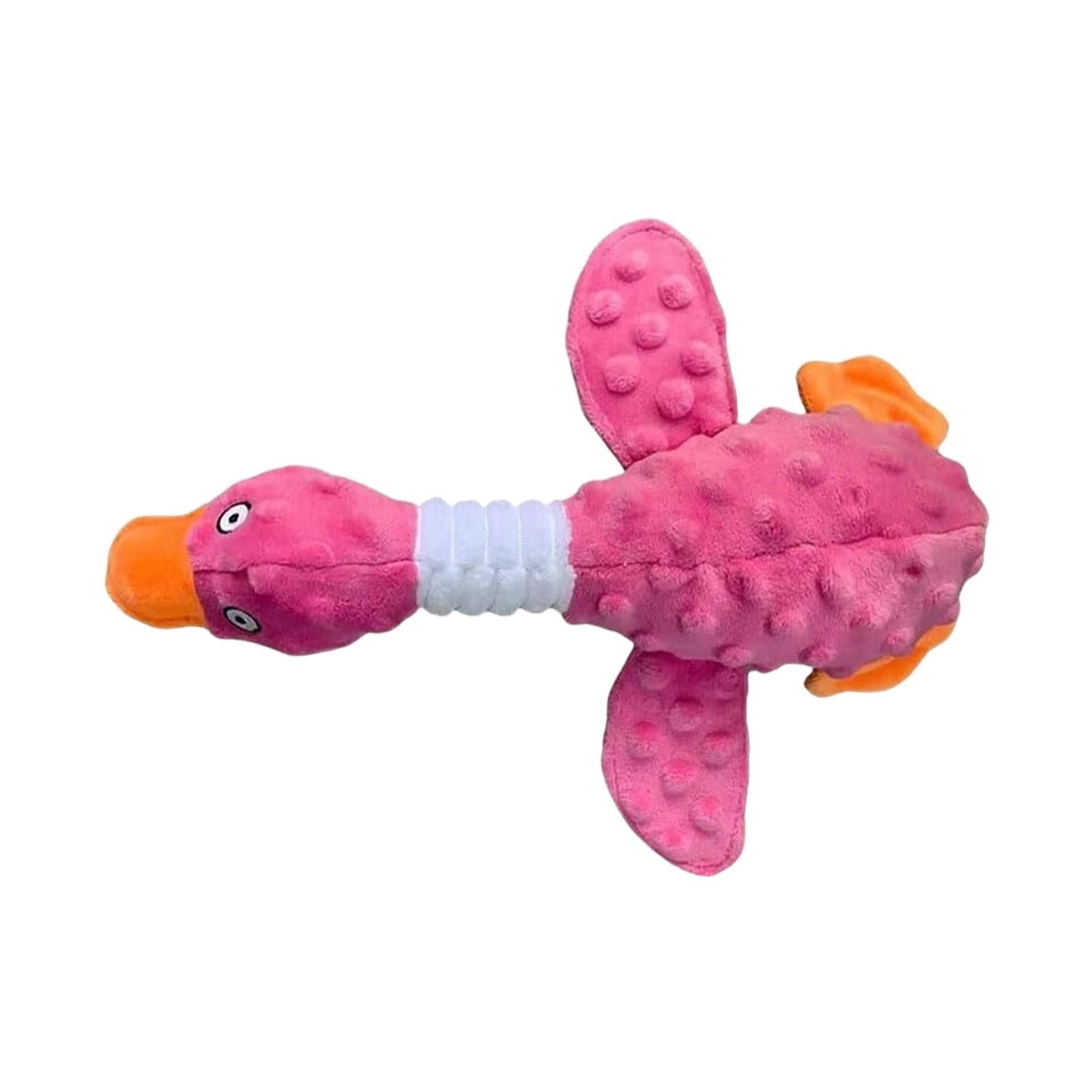 LGCASL Pink Duck Chew Toy Dog Toys for Aggressive Chewers 2026 New Dog Toys Calming Toy for Dogs Indestructible Toy with in Squeaker for Boredom Yellow Dog Plush for Dogs Pink