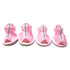 LGCASL 4Pcs Anti-Slip Spring Summer Pet Paw Breathable Mesh Soft Bottom Dog Shoes, Dog Shoes with Mesh, Comfortable, Breathable, Soft Sole, and Non-Slip for Indoor Use (Pink, M) L Pink