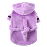 LGCASL Pet Bathrobes, Pajamas Clearance! Dog Cat Bathrobe Pet Clothes Hotel Bath Towel Pet Bathrobe Nightgown Pajamas (Army Green, L) L Purple