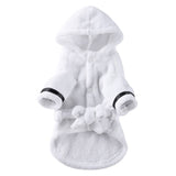 LGCASL Pet Bathrobes, Pajamas Clearance! Dog Cat Bathrobe Pet Clothes Hotel Bath Towel Pet Bathrobe Nightgown Pajamas (Army Green, L) L White
