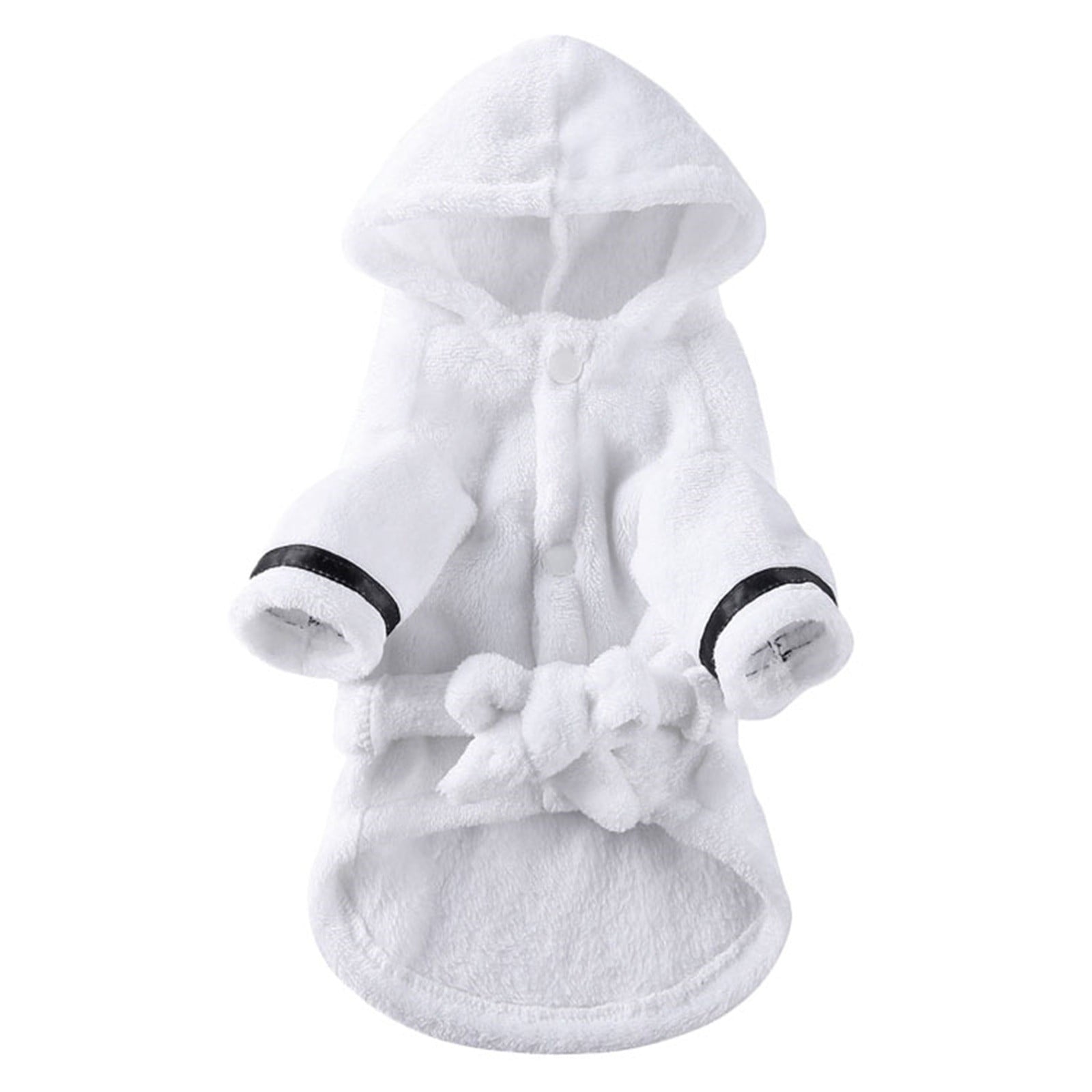 LGCASL Pet Bathrobes, Pajamas Clearance! Dog Cat Bathrobe Pet Clothes Hotel Bath Towel Pet Bathrobe Nightgown Pajamas (Army Green, L) L White