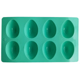LGCASL Silicone Egg Shaped Molds, Egg Shaped Silicone Molds for Baking Easter Egg Shaped Silicone Baking Grade Non Stick Egg Shaped Easter Homemade Baking Tools Green