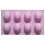 LGCASL Silicone Egg Shaped Molds, Egg Shaped Silicone Molds for Baking Easter Egg Shaped Silicone Baking Grade Non Stick Egg Shaped Easter Homemade Baking Tools Purple