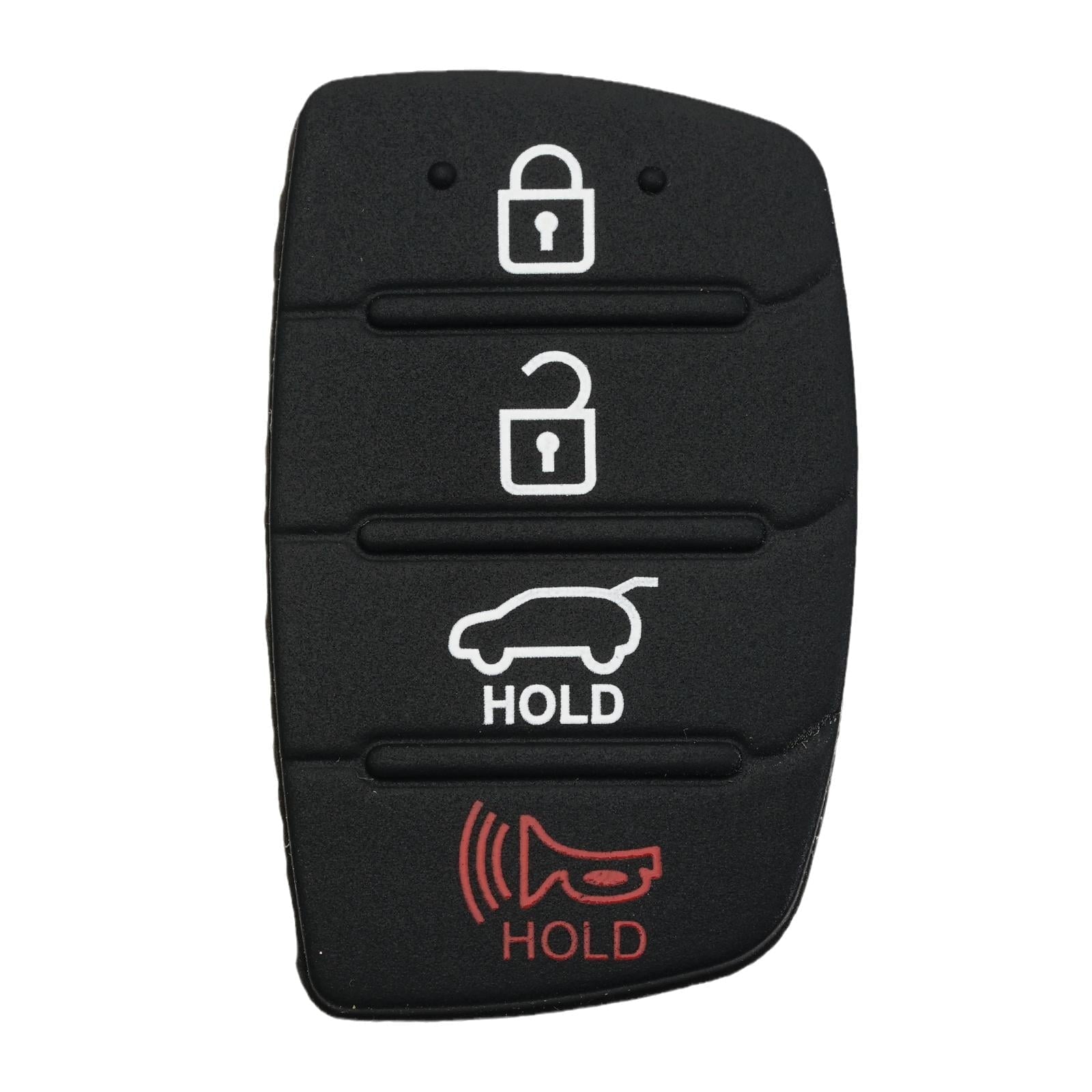 For Hyundai Replacement Rubber Pad Fit For 4 Button Remote Fob Key Black T0F3