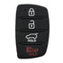 For Hyundai Replacement Rubber Pad Fit For 4 Button Remote Fob Key Black T0F3