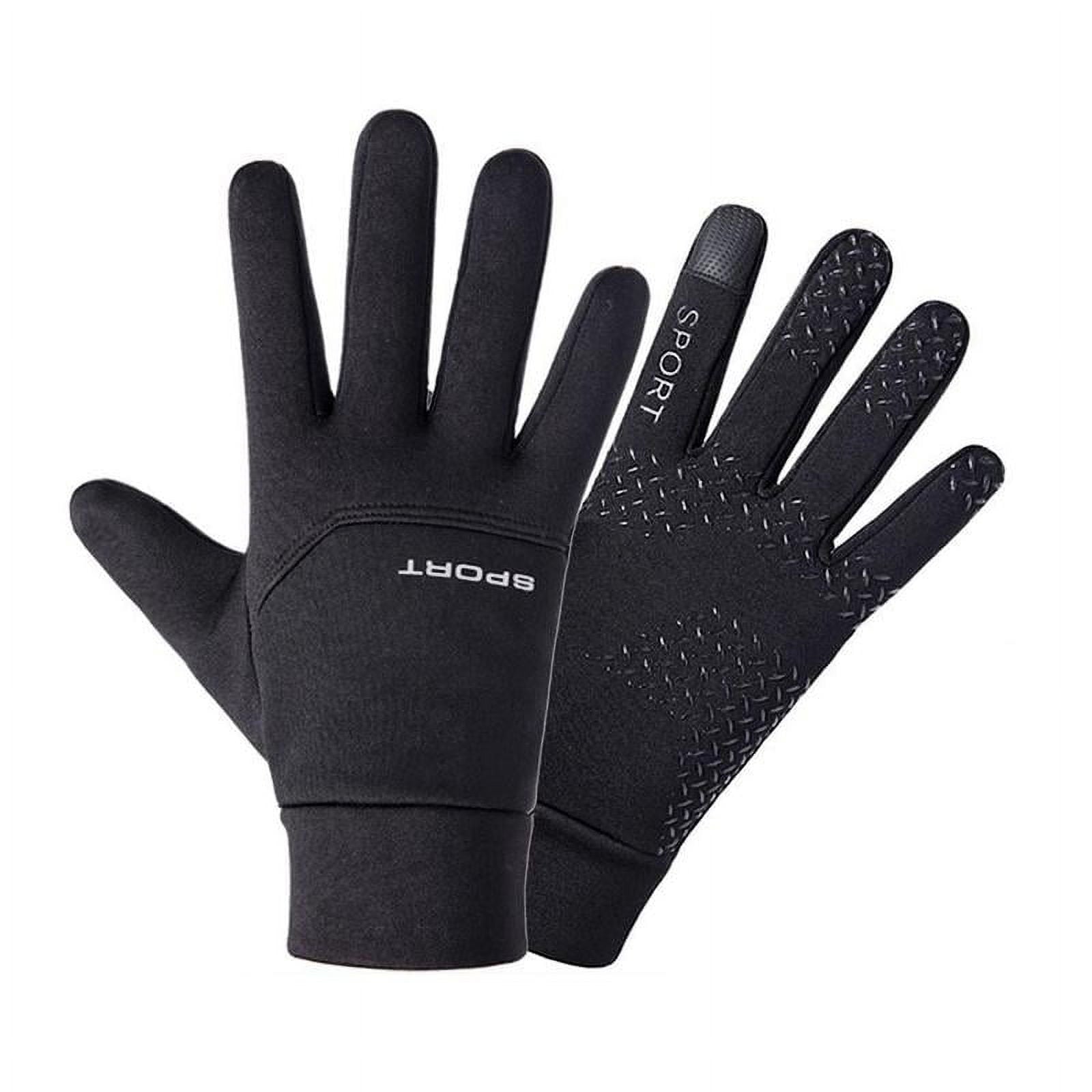XINYUAN Kids Waterproof Thermal Football Gloves with Grip for Outfield Players black