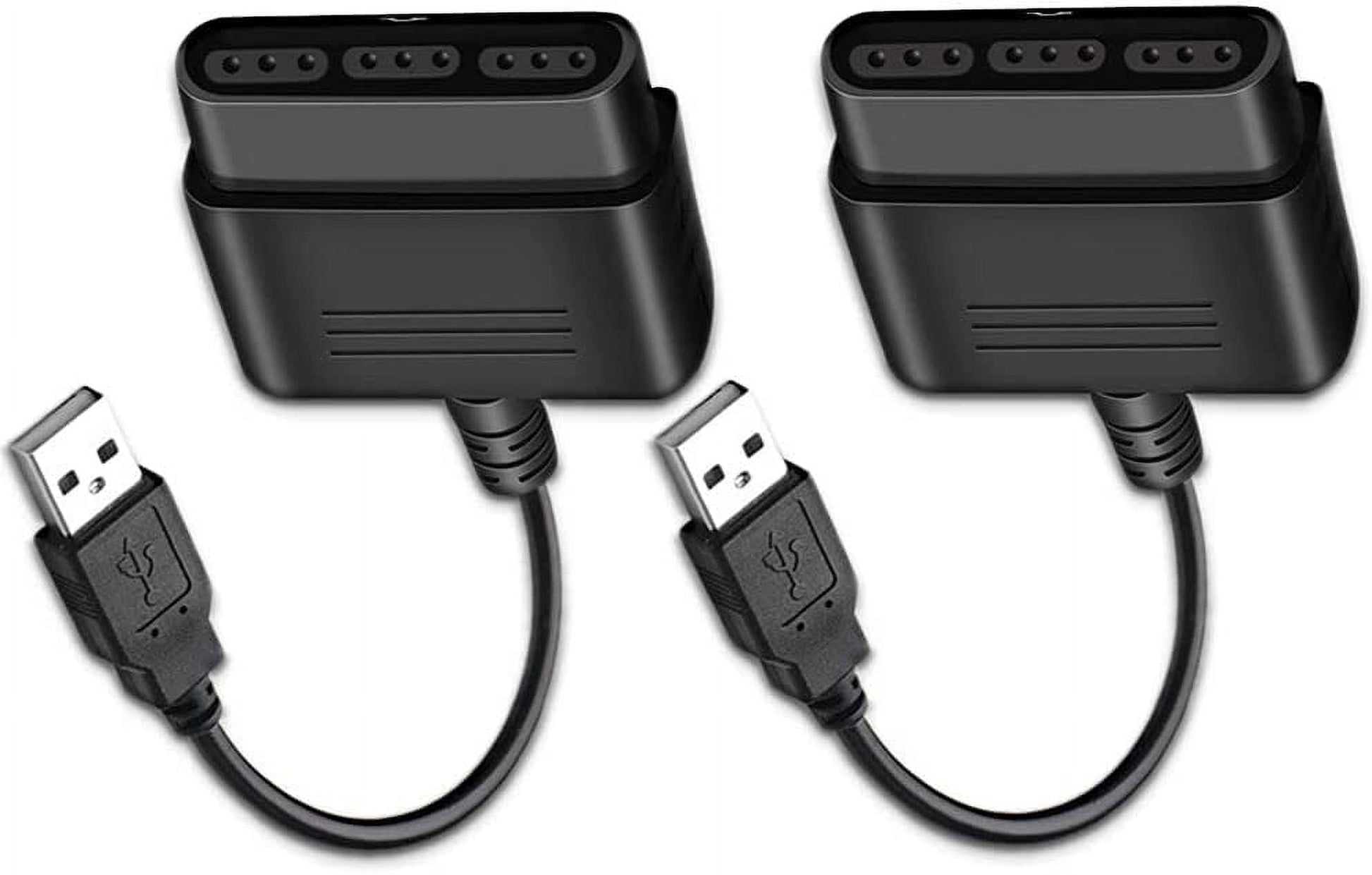 For PS2 Controller to USB Adapter Converter Cable (2 PACK)