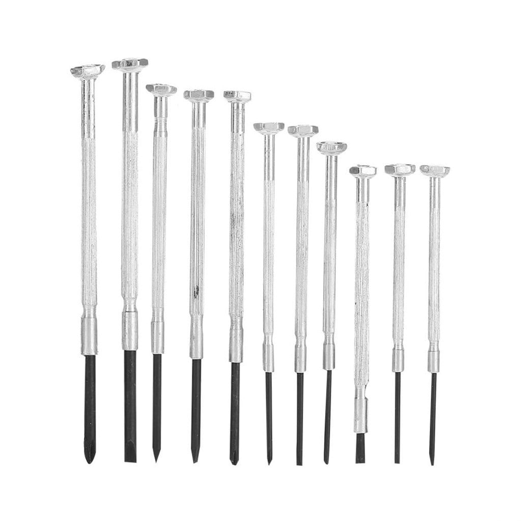 Eguiwyn Mini Watch Alloy Tools Screwdriver 11pcs Precision Kit Screw Set Tools & Home Improvement As Shown