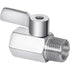 Shower Shut Valve, 304 Stainless Steel Mini Ball Valve NPT Thread(1/2Inch Male x 1/2Inch Female) 1 Pack Silver