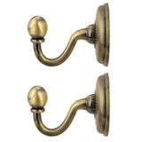 WQQZJJ Organization And Storage 2x Metal Curtain Holdback Wall Tie Back Hooks Hanger Holder Window Curtain Hooks On Clearance Khaki