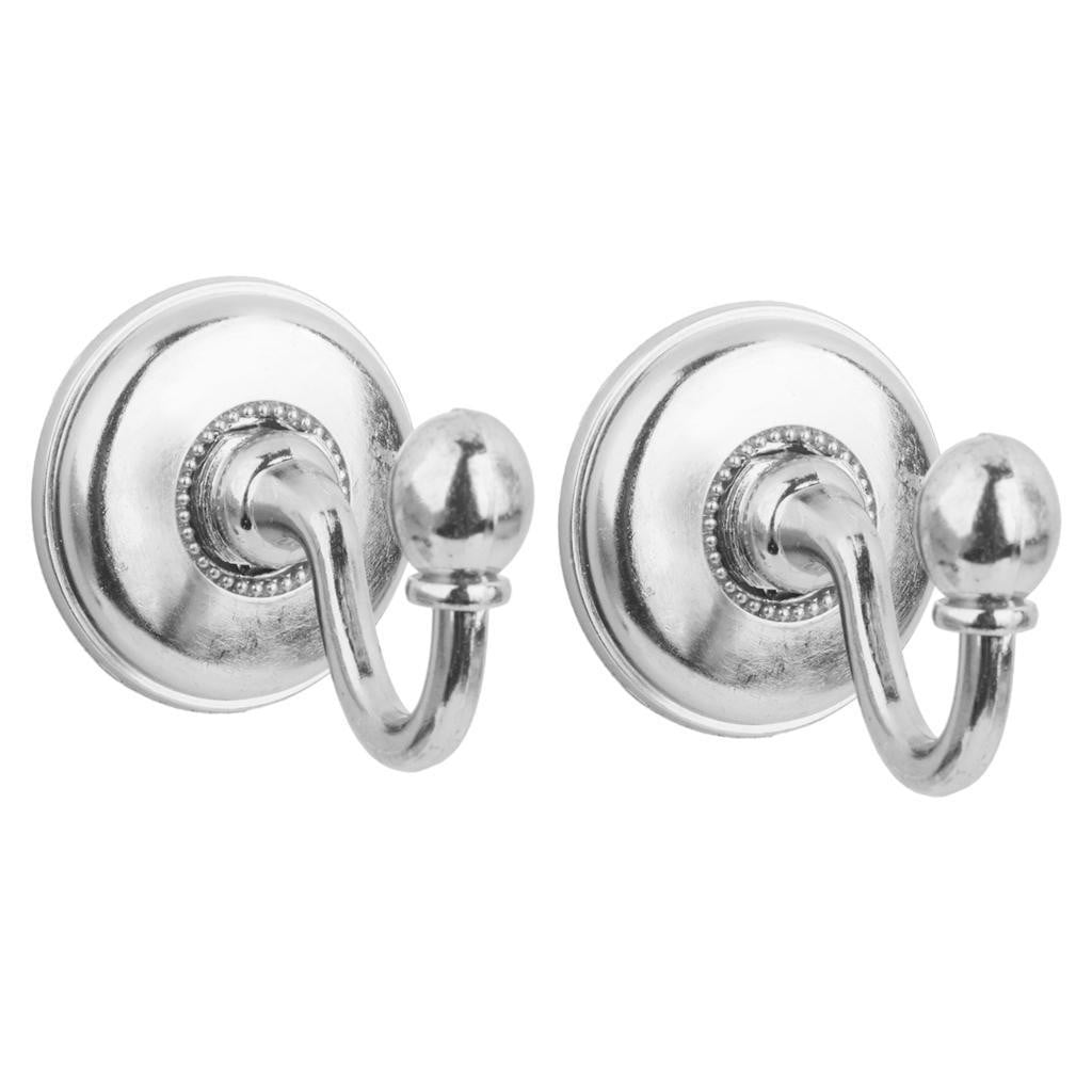WQQZJJ Organization And Storage 2x Metal Curtain Holdback Wall Tie Back Hooks Hanger Holder Window Curtain Hooks On Clearance Silver