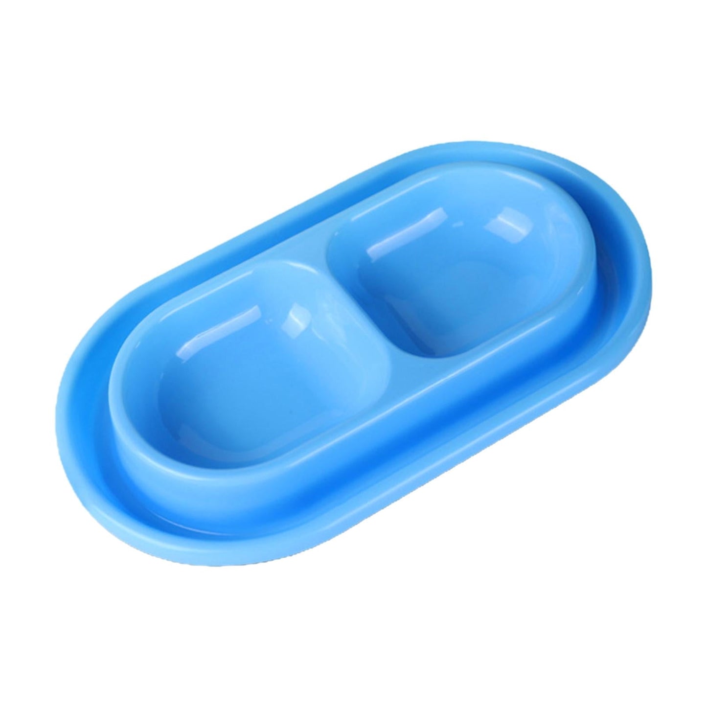 Cat Bowls for Food and Water Easy to Clean Ants Away Outside Pet Double Bow Large Blue