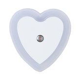 Eguiwyn Night light Heart Shape Plug-in Intelligent Light Sensor Control LED Night Light Lamp For Bedroom Hallway Night Lights White