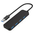 Ckepdyeh 4-Port USB 3.0 Splitter Hub, Plastic Black