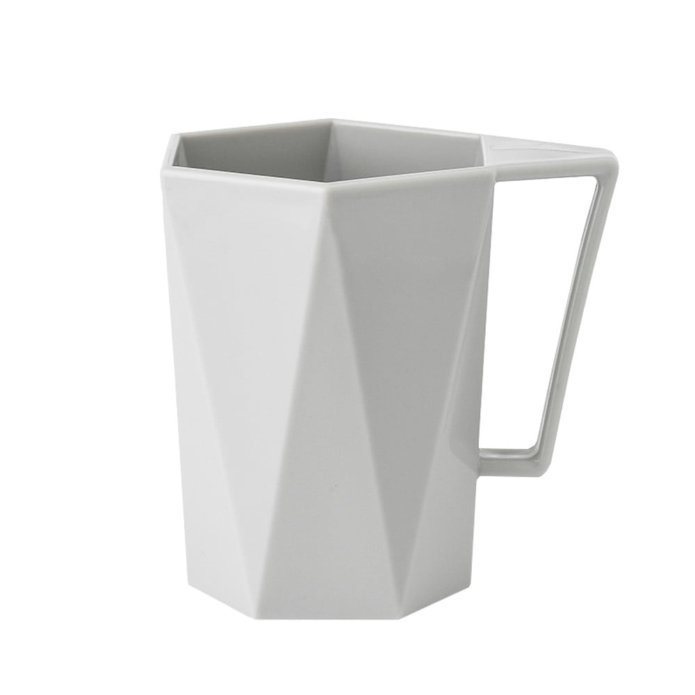 JWDX Glass and Bottle Clearance! Novelty Cup Personality Milk Juice Lemon Mug Coffee Tea Reusable Plastic Cup, Kitchen Cups Promotion Include 1Pc Creative Geometric Washing Cup Grey
