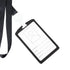 JWDX Business Card Holder Clearance Aluminum Vertical Id Card Badge Holder Business Work Bus Card Case Cover Lanyard Black