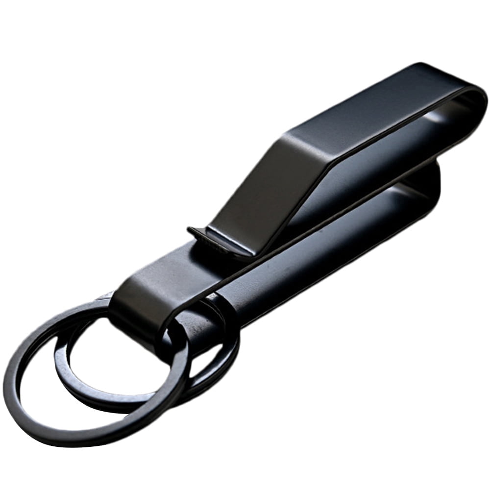 Key Holder For Belt Steel Belt Keychain Clip Quick Release Belt Loop Key Ring 8.40X2.70X2.70cm/ 3.30X1.06X1.06in Black
