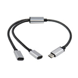 USB C Splitter, USB C to USB C Female Adapter, 2/3 Ports 1 to 2