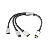 USB C Splitter, USB C to USB C Female Adapter, 2/3 Ports 1 to 3
