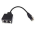 RJ45 Splitter Adapter Connector 1 to 2 Female Ports for CAT 5/CAT 6/CAT 7 LAN Ethernet Cables