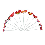 JWDX Decorate, Vase Decoration Clearance, 12Pcs Butterfly Stakes Outdoor Yard Planter Flower Pot Bed Garden Decor Yard Art Red