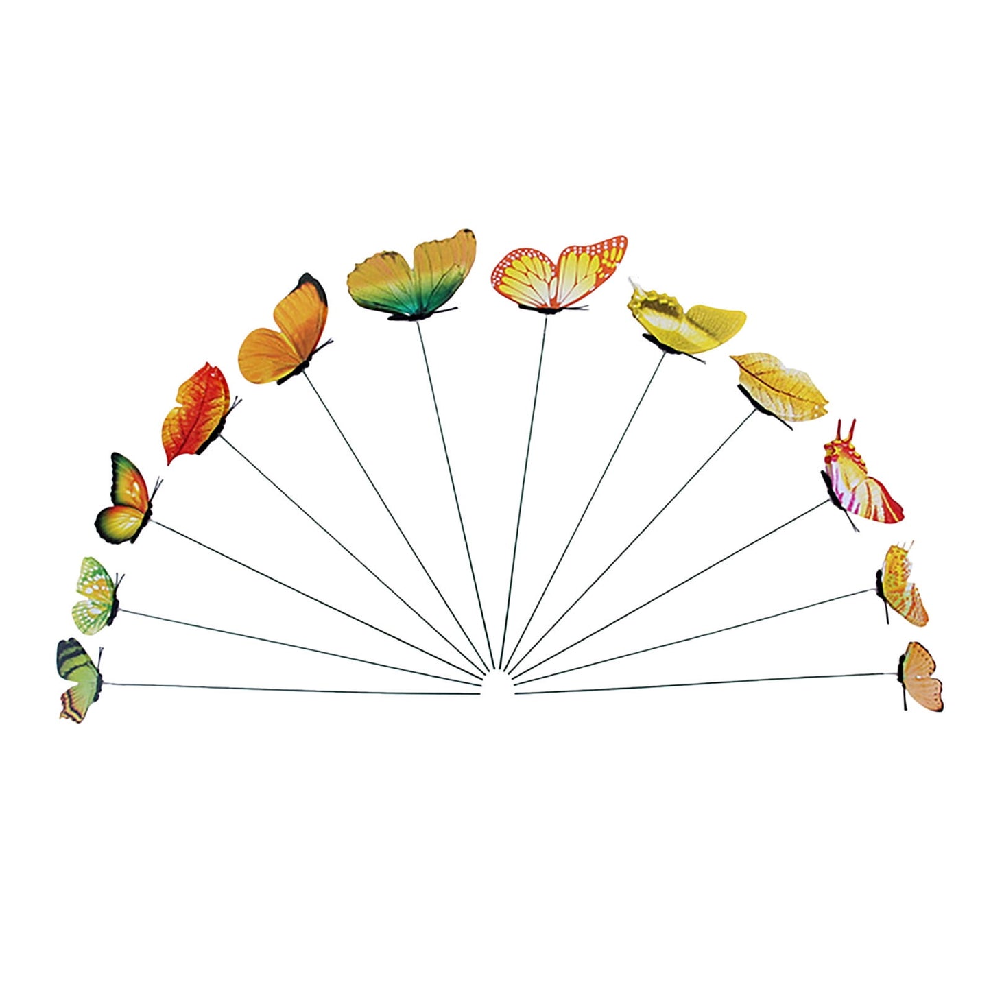 JWDX Decorate, Vase Decoration Clearance, 12Pcs Butterfly Stakes Outdoor Yard Planter Flower Pot Bed Garden Decor Yard Art Red Yellow
