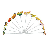 JWDX Decorate, Vase Decoration Clearance, 12Pcs Butterfly Stakes Outdoor Yard Planter Flower Pot Bed Garden Decor Yard Art Red Yellow