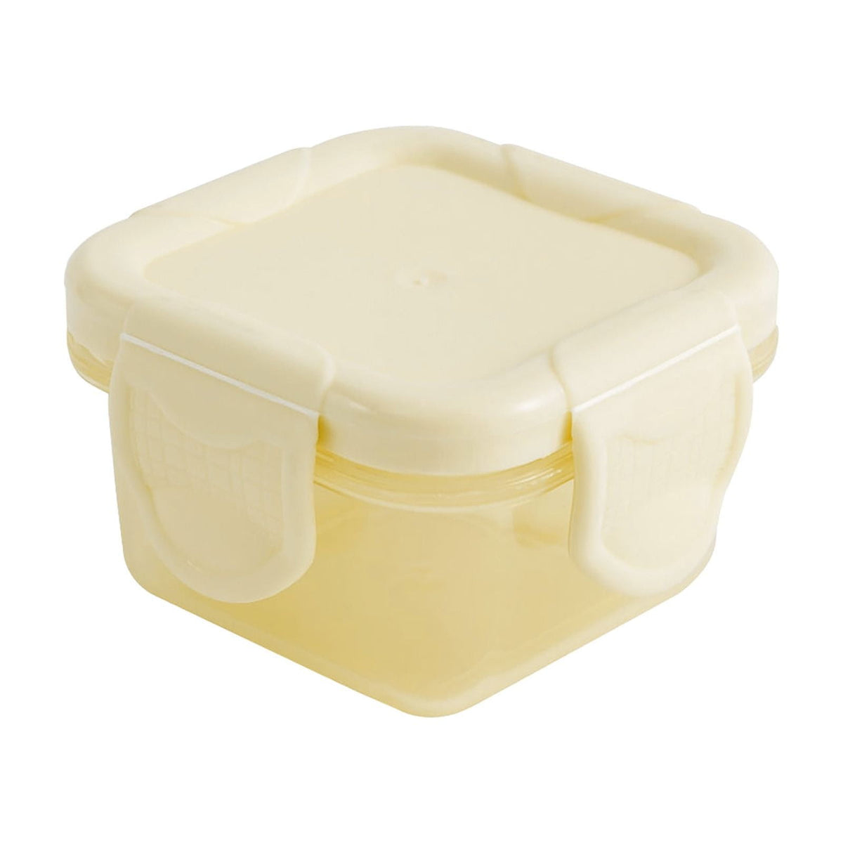 JWDX Kitchen, Kitchen Tools Clearance, Mini Plastic Food Storage Containers with Lids, Small Airtight Containers, Square School Lunch Containers for Children, Leftover Food Containers Yellow