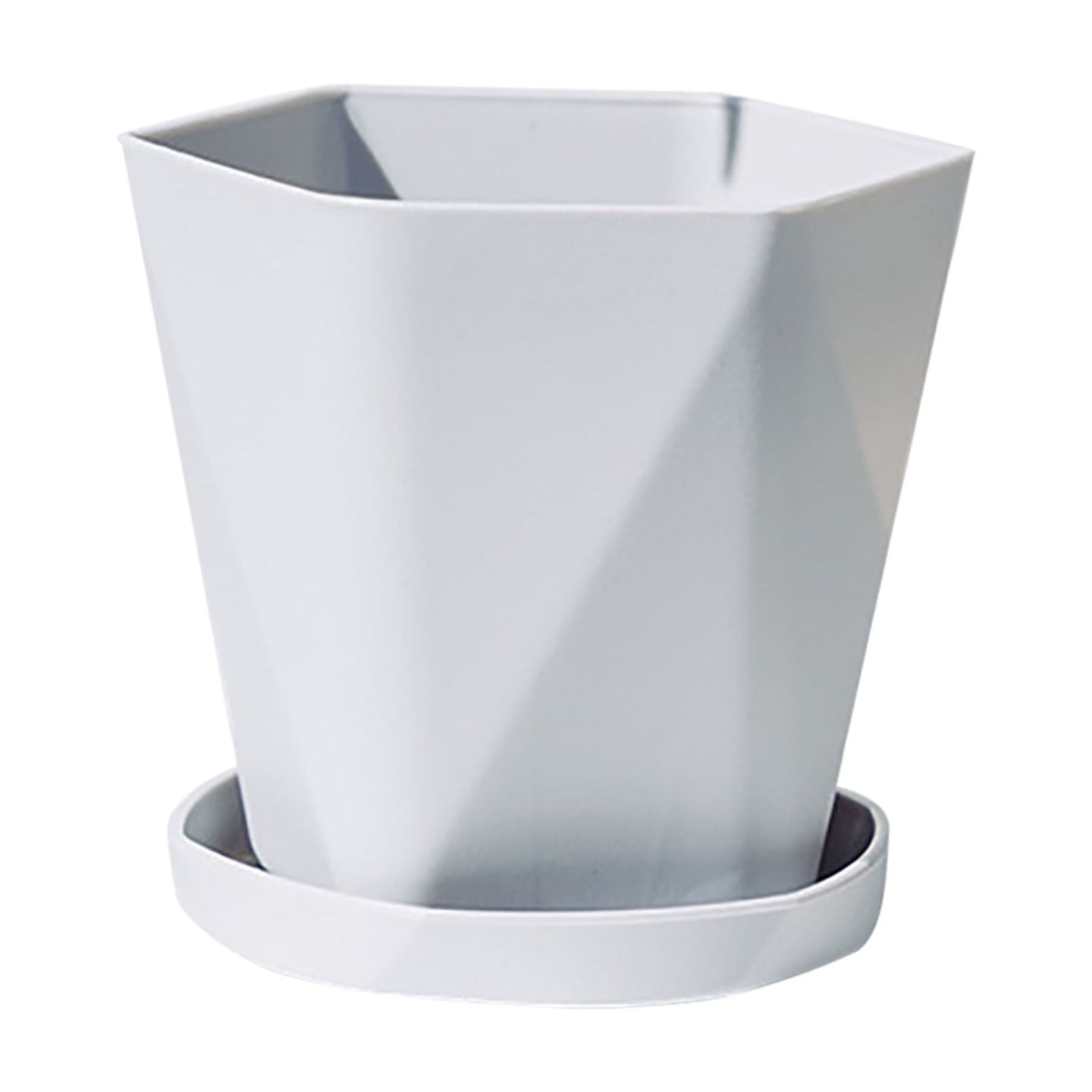 JWDX Flower Pots Clearance, Gardening Suppliesbalcony Household Plastic Flower Pot Resin Nordic Thicken Large Flower Pot, Suitable for Indoor and Outdoor Green Plant Planting White Z1-Grey