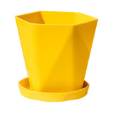JWDX Flower Pots Clearance, Gardening Suppliesbalcony Household Plastic Flower Pot Resin Nordic Thicken Large Flower Pot, Suitable for Indoor and Outdoor Green Plant Planting White Z1-Yellow