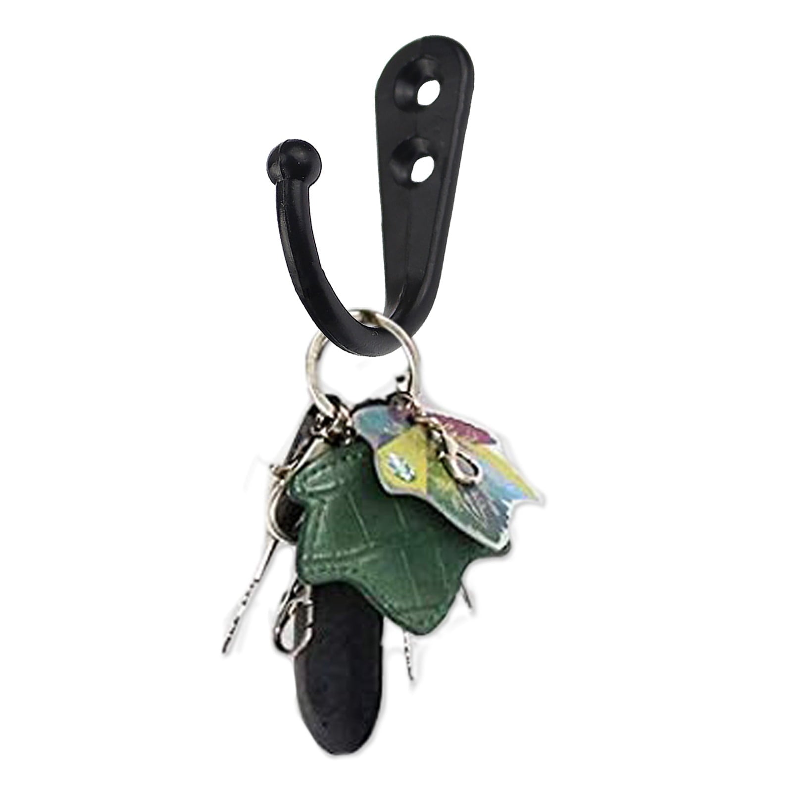 JWDX Black Wall Hooks, Hooks Clearance, 6Pcs Black Wall Hooks With Screwsand Anchor for Key, Towel, Hat (U Shape) A