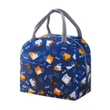 Clearance Back to School Supplies! JWDX Portable Insulated Lunch Bag Lunch Bag Fast Food Insulated Bag 1Pc B Navy Blue Cat (Include: 1×Insulated Lunch Bag) Clearance Sale B