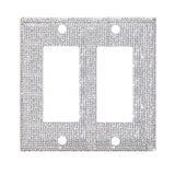 Clearance! JWDX Crystal Adornment, Crystal Decoration Promotion, 1Set Silver Shiny Rhinestones Wall Plate Light Cover Wall Plate Cover Light Cover Decorative Bling Light Cover for Home Ornaments B