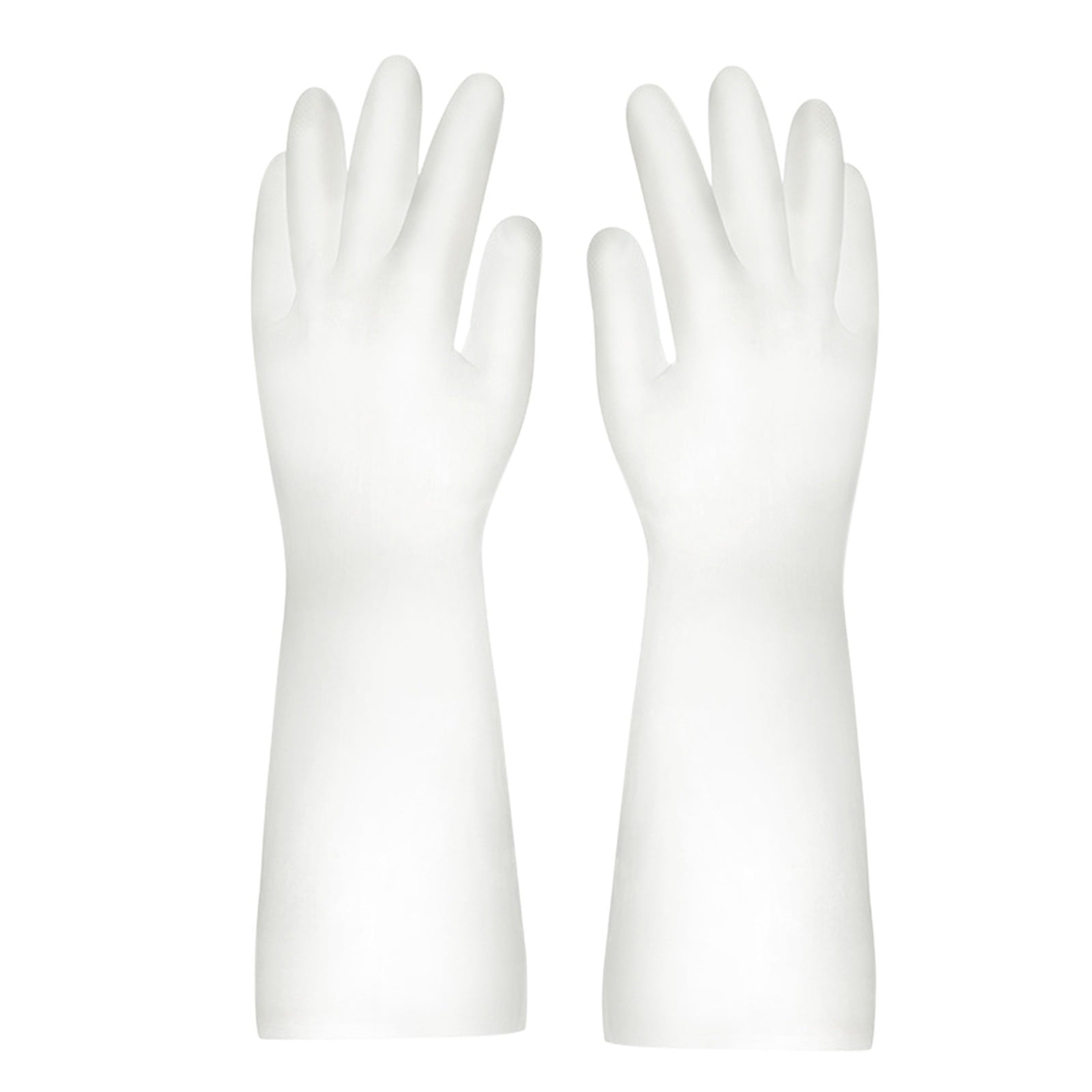 Ttybhh Apron Sleeve Clearance, Apron Sleeve Promotion! Gloves Gloves Washing Hand Rubber Long Cleaning Warm Gloves Kitchen Latex Dish Washing Tool Dishes Gauntlets Kitchen Dining Bar White