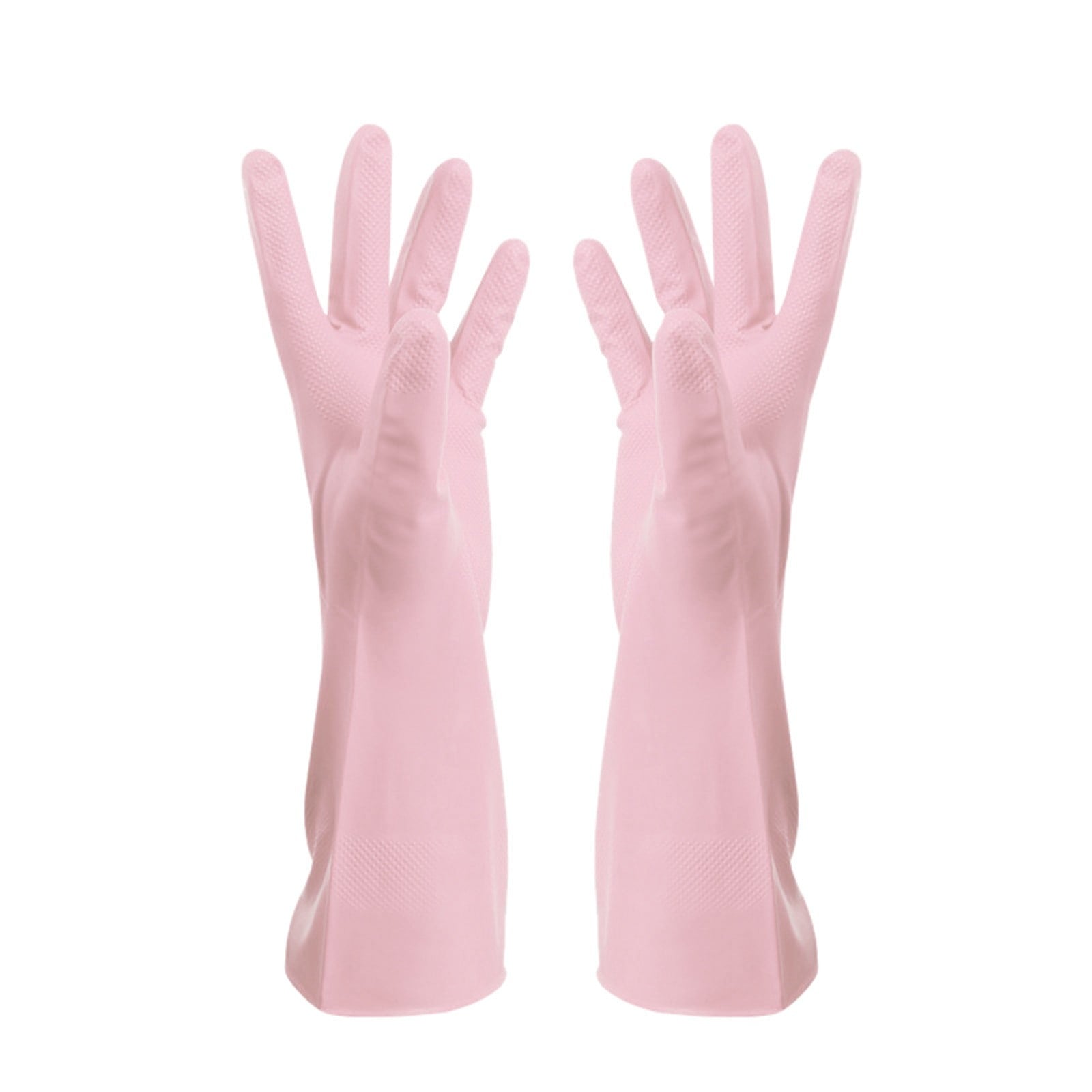 Clearance! JWDX Apron Sleeve, Apron Sleeve Promotion, Gloves Gloves Washing Hand Rubber Long Cleaning Warm Gloves Kitchen Latex Dish Washing Tool Dishes Gauntlets Kitchen Dining Bar Pink