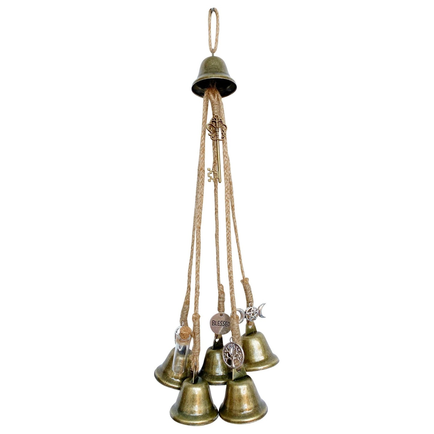 Clearance! JWDX Wind Chimes, Wind Chimes Promotion, Witch Bells 1 Pieces Door Knob Hanger Witchcraft Decor Wind Chimes Positive Energy Decor Home B