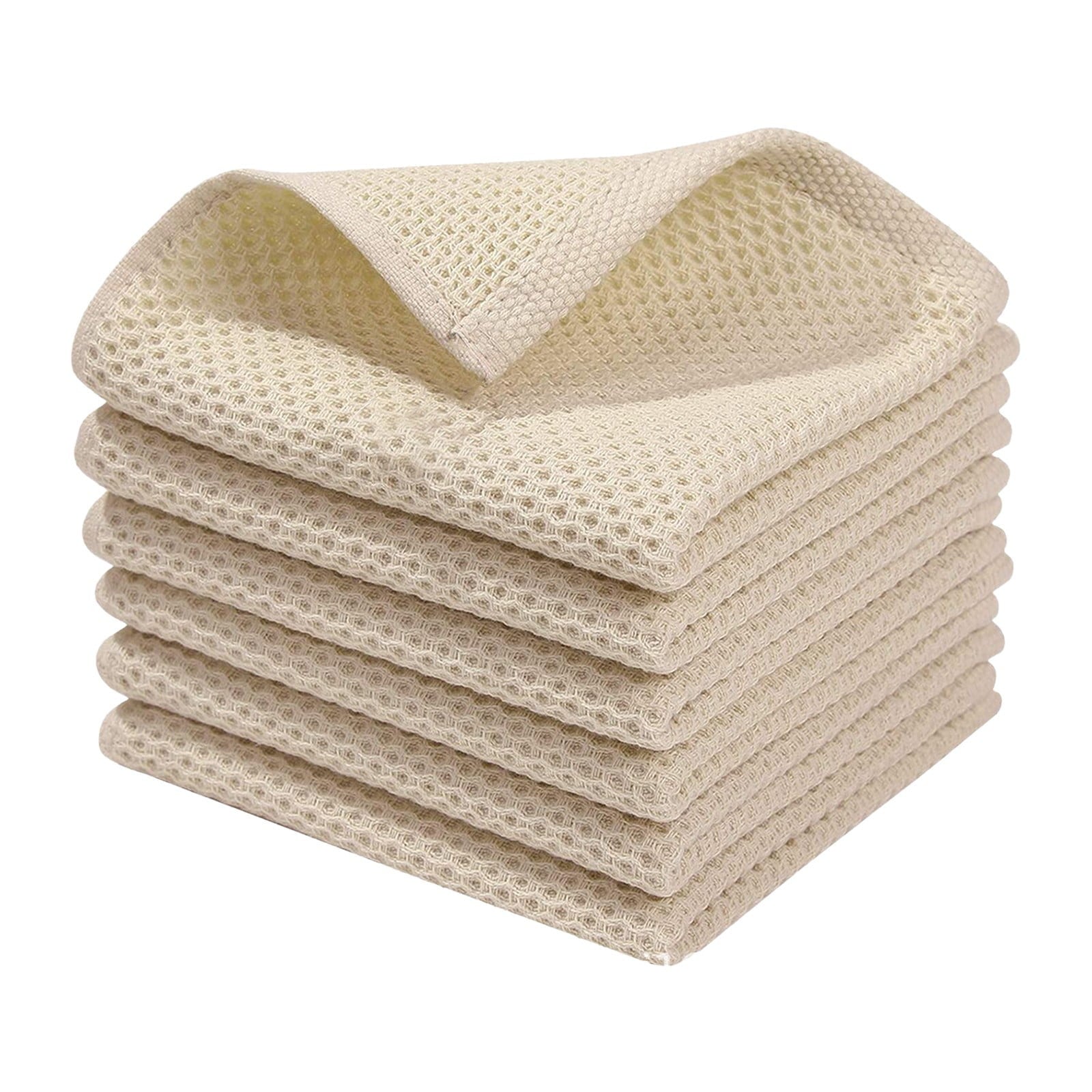 JWDX Wipes Clearance! 100% Cotton Weave Kitchen Dish Cloths Ultra Soft Absorbent Quick Drying Dish Towels 12X12 Inches 6-Pack, Household Cleaning Cloth Promotion Include 6 Pcs Dish Cloth D