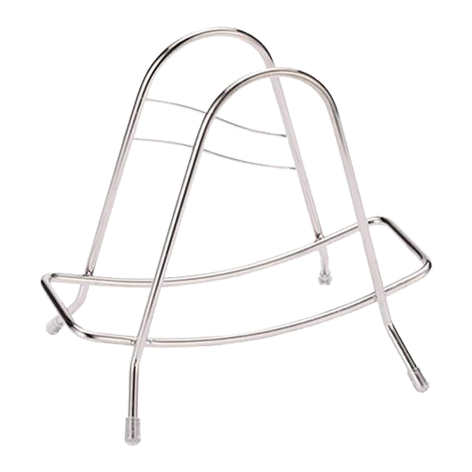Eewia Rack Clearance! Stainless Steel Cutting Board Rack Household Pot Cover Rack Sitting Kitchen Chopping Board Shelving Shelving Sticky Board Cutting Board Rack Countertop, Include 1*Storage Rack Silver