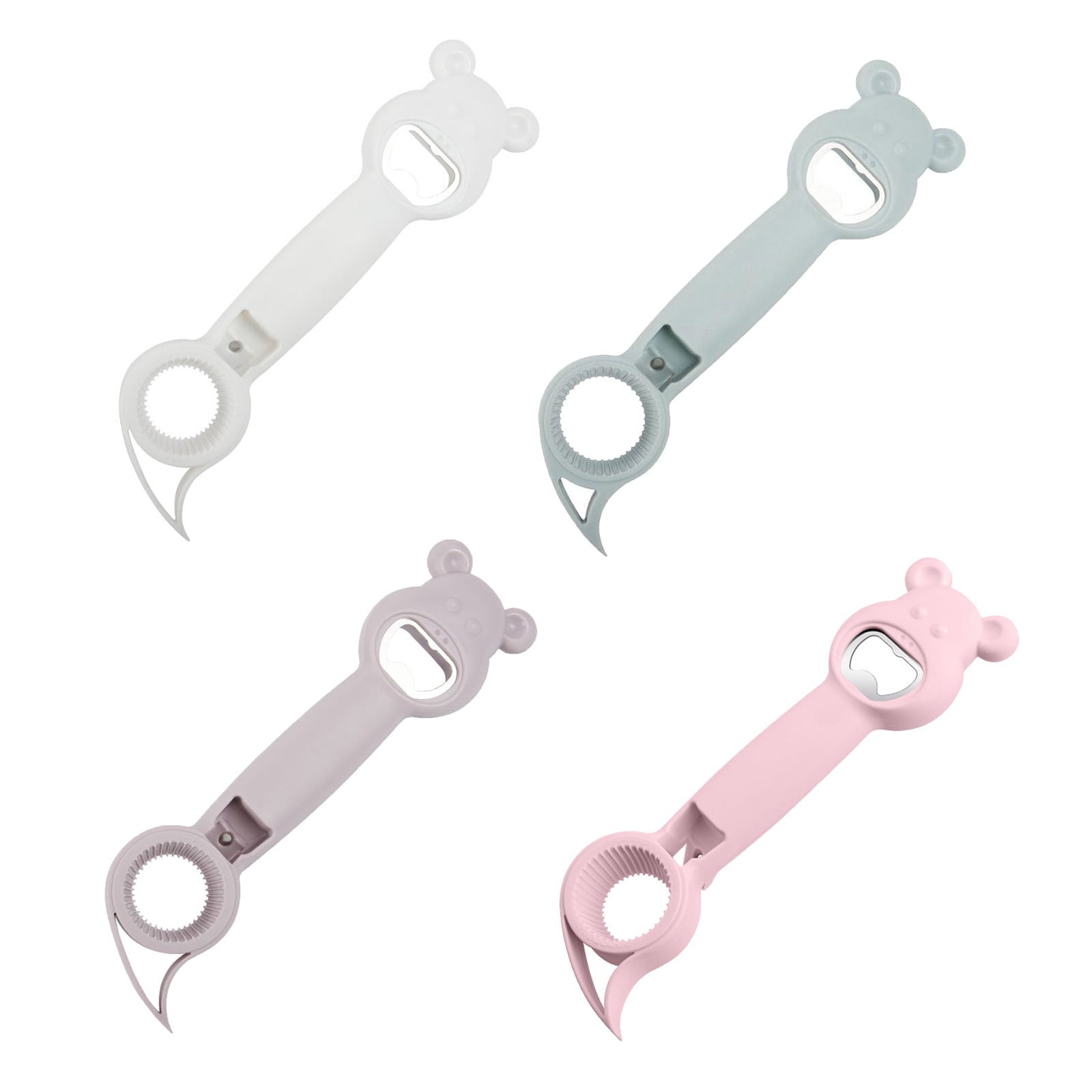 JWDX Bottle and Can Openers Clearance! Opener 4Pcs Can Cap Canned Bottle Home Bottle Multifunctional 4-In-1 Kitchen，Dining & Bar, Four in One Corkscrew Promotion Include 4 × Bottle Opener AS shown
