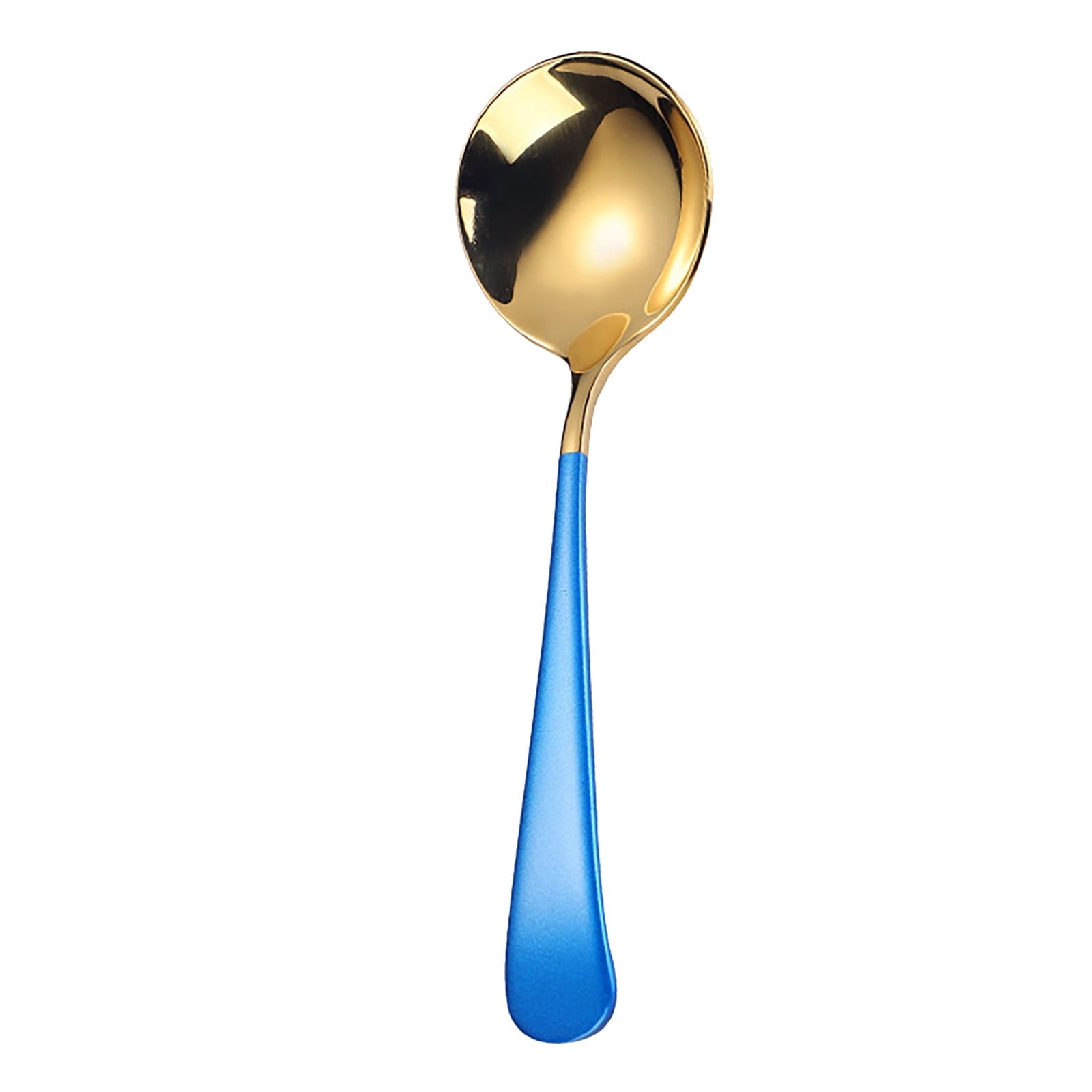 JWDX Tableware Clearance! 6.2 Inch Length Stainless Steel Spoons Portable Handle Soup Spoons E