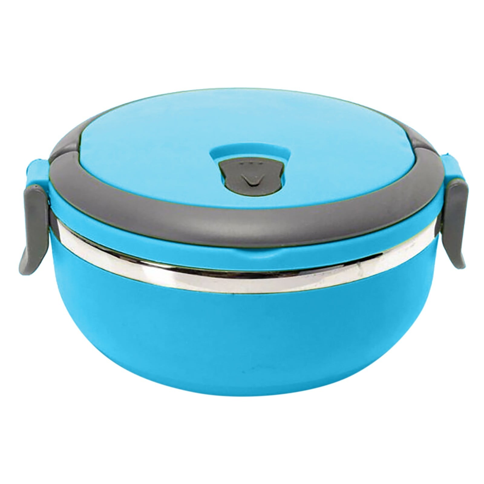 JWDX Storage Containers Clearance! Stainless Steel Round 1 Layer Insulated Food Thermal Containers Lunch Box Case, Storage Container Promotion Include 1Pc Round Lunch Box Sky Blue