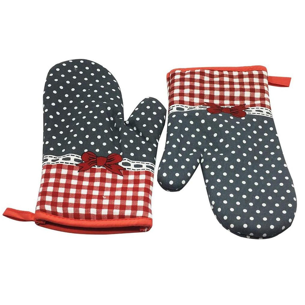 JWDX Oven Mitts Clearance! Kitchen Cooking Cotton Microwave Oven Gloves Mitts Pot Pad Heat Protected Beige, Oven Socks Promotion Include 2*Oven Gloves AS shown