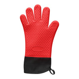 Clearance! JWDX Baking Utensils, Bakeware Promotion, Lengthened Plus Cotton Thickened Silicone Heat Insulation Five Finger Baking Anti Scalding Non Slip Microwave Gloves Red