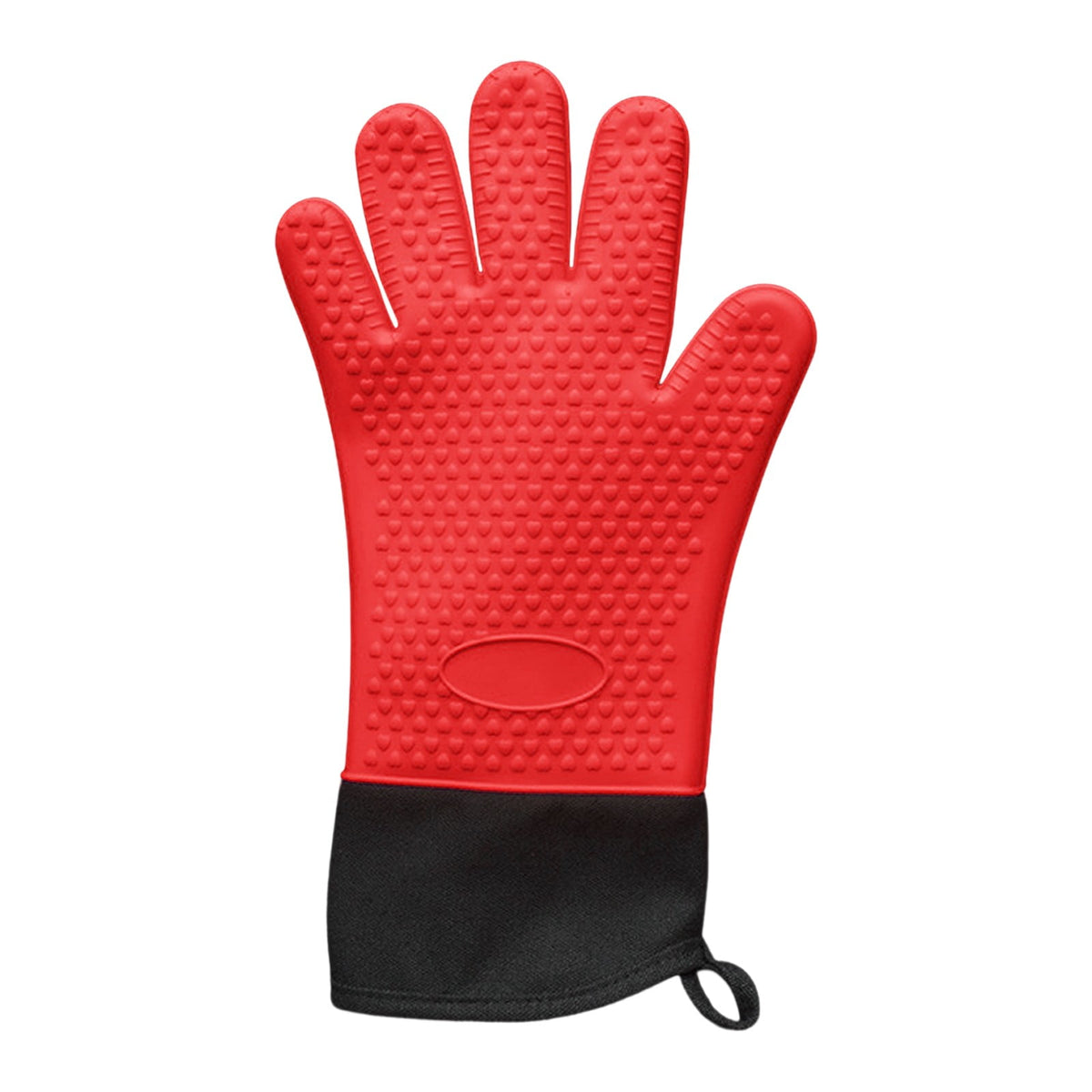 Clearance! JWDX Baking Utensils, Bakeware Promotion, Lengthened Plus Cotton Thickened Silicone Heat Insulation Five Finger Baking Anti Scalding Non Slip Microwave Gloves Red