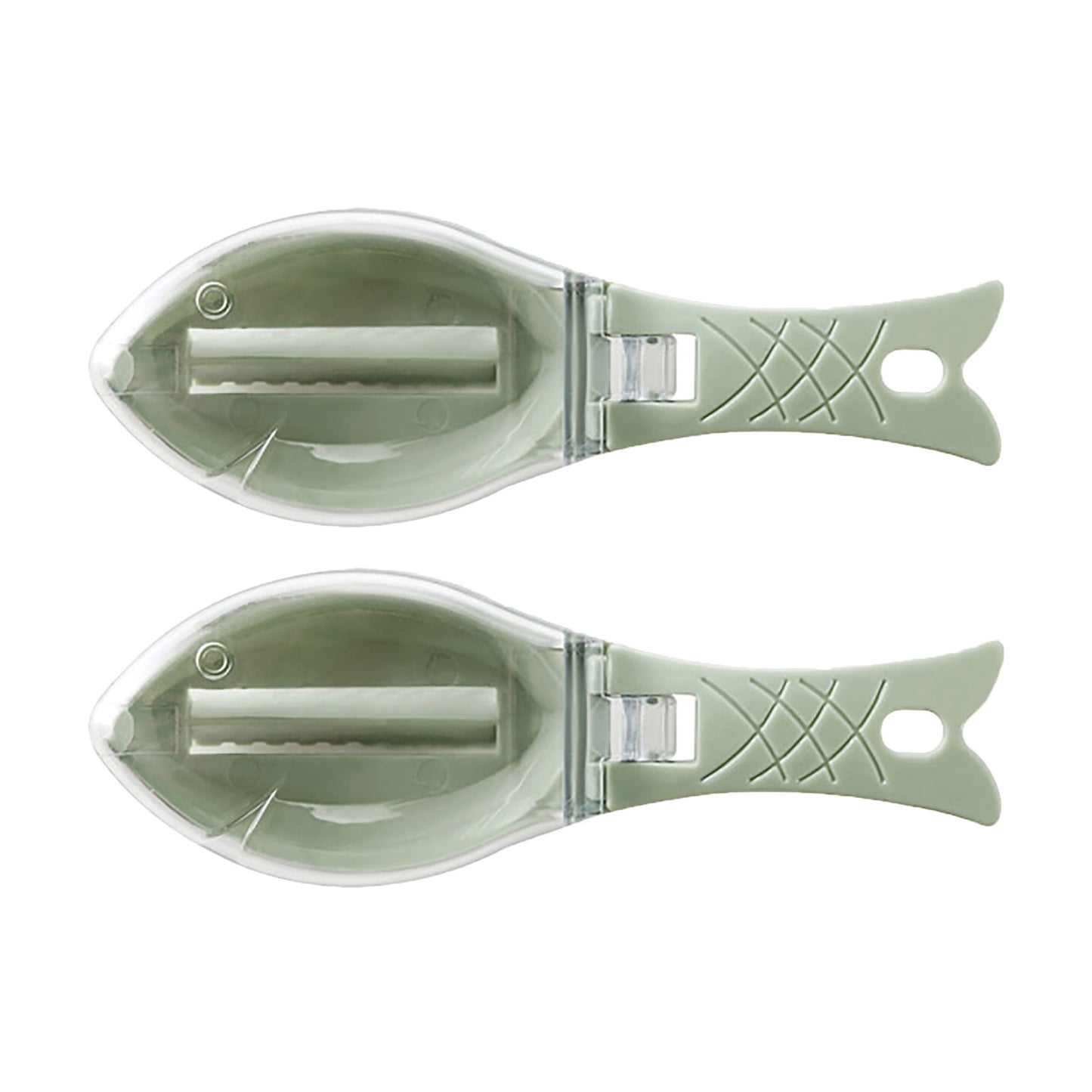 JWDX Scale Scraper, Peeler Clearance! Household Kitchen Tools Fishs Scale Scraper Remover with Lid White Green