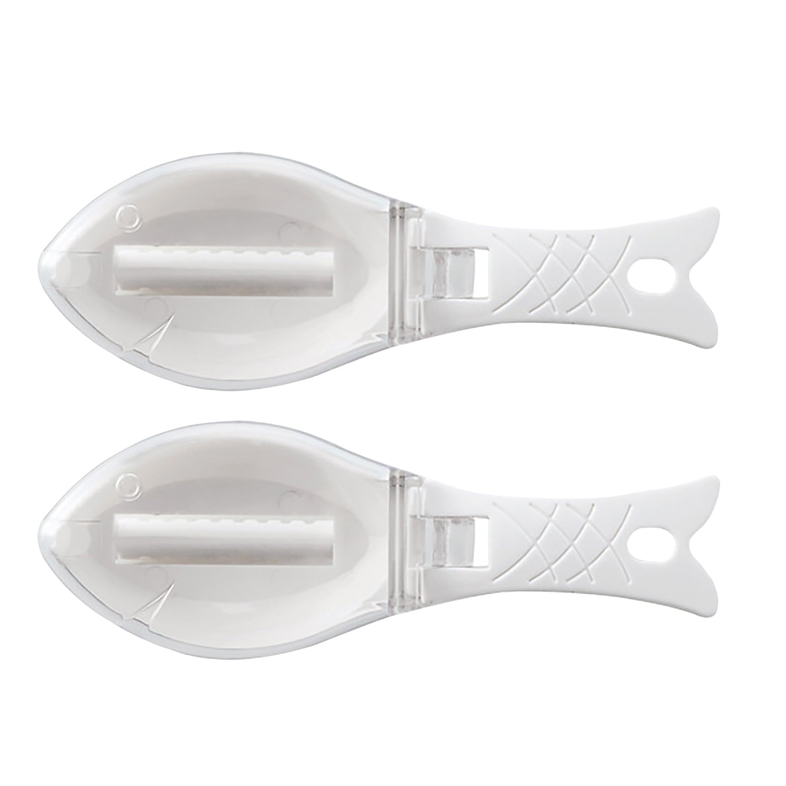 JWDX Scale Scraper, Peeler Clearance! Household Kitchen Tools Fishs Scale Scraper Remover with Lid White